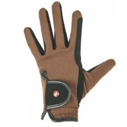 HKM Pro Team Rijhandschoenen Pro Imitatieleer Zwart/bruin 8