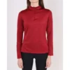 Montar Poloshirt Hilma Tone In Tone Crystals Lange Mouwen Ruby Red