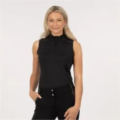 BR Poloshirt Cocco Mouwloos Jet Black