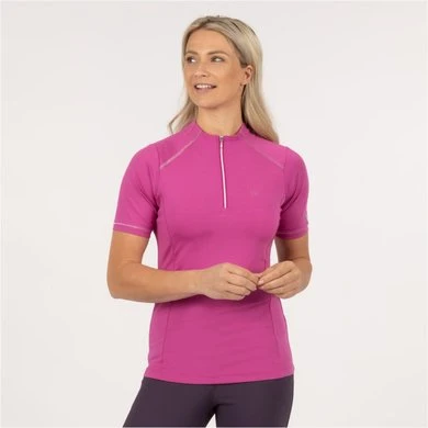BR Poloshirt Claudia Technische Brei Fuchsia Red 1 BR Poloshirt Claudia Technische Brei Fuchsia Red