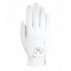 Roeckl Handschoenen Lisboa Roeck-Grip Swarovski Wit/Zilver