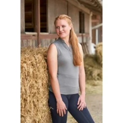 Covalliero Mouwloos Poloshirt Light Graphite -Pikeur || Cavallo || Dublin Verkoopwinkel covalliero 322572421.1022ac