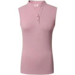Covalliero Mouwloos Poloshirt Pearl Rose XL