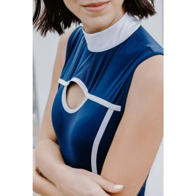 Equithème Polo Puebla Dames Navy/Grijs 5 Equithème Polo Puebla Dames Navy/Grijs - Afbeelding 5