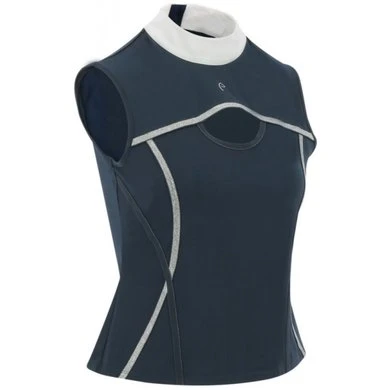 Equithème Polo Puebla Dames Navy/Grijs 2 Equithème Polo Puebla Dames Navy/Grijs - Afbeelding 2