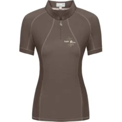 Fair Play Shirt Paula Korte Mouw Grijs/Taupe 40