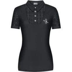 Fair Play Poloshirt Alina Korte Mouw Zwart 36