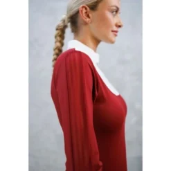 Harcour Poloshirt Coquette Lange Mouwen Robijnrood -Pikeur || Cavallo || Dublin Verkoopwinkel harcour coquette rubyred site3.617372