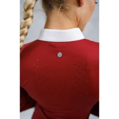 Harcour Poloshirt Coquette Lange Mouwen Robijnrood -Pikeur || Cavallo || Dublin Verkoopwinkel harcour coquette rubyred site5.269b31