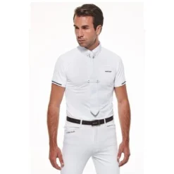 Harcour Poloshirt Crystallo Heren Wit -Pikeur || Cavallo || Dublin Verkoopwinkel harcour polo crystallo white studio.a84253