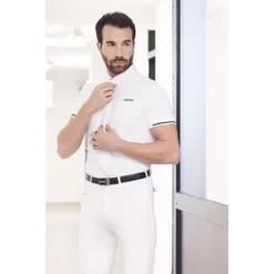 Harcour Poloshirt Crystallo Heren Wit -Pikeur || Cavallo || Dublin Verkoopwinkel harcour polo crystallo white studio2.516309