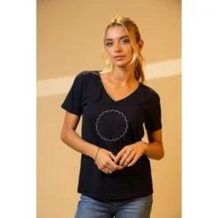 Harcour Shirt Trinity Jersey Korte Mouwen Dames Navy