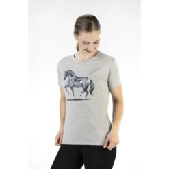 HKM T-Shirt Graphical Horse Lichtgrijs/Melange -Pikeur || Cavallo || Dublin Verkoopwinkel hkm 13133 1.65a3fa