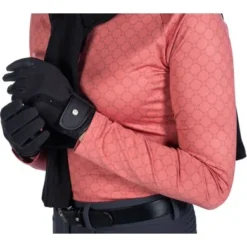 HKM Functioneel Shirt Rosewood Allover Print Rood Roest -Pikeur || Cavallo || Dublin Verkoopwinkel hkm 14225 1.baafaa