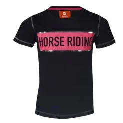 Red Horse T-Shirt Met Print Zwart 104