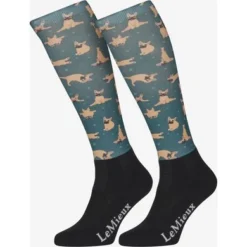 LeMieux Sokken Footsie Groen/Zwart