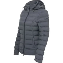 LeMieux Jas Elize Waterproof Puffer Grijs 44 -Pikeur || Cavallo || Dublin Verkoopwinkel lmx lm elisepufferjacket grey2 hr.8caf11