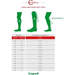 Covalliero Rijlaarzen Hippo Zwart -Pikeur || Cavallo || Dublin Verkoopwinkel maattabel ridingbootsizes covalliero regular kunststofkind.22a900