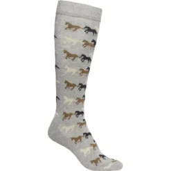 Mountain Horse Sokken Running Horse Junior Pebble Grey