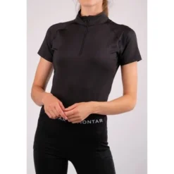 Montar Poloshirt Honey Mesh Zwart