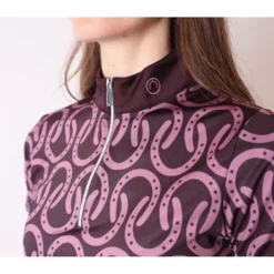Montar Poloshirt Aisha Horseshoe Plum -Pikeur || Cavallo || Dublin Verkoopwinkel montar pl2326 2 aisha horseshoe polo4.06dd3b