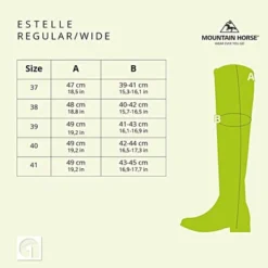 MH Rijlaarzen Estélle Bruin -Pikeur || Cavallo || Dublin Verkoopwinkel productmaattabel mh 02106.447237