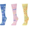 Dublin Rijsokken 3-Pack Voor Kinderen Horseshoes Cornflower One Size