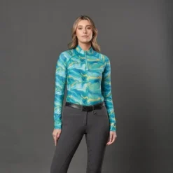 Weatherbeeta Shirt Ruby Swirl Marble Blauw/Oranje -Pikeur || Cavallo || Dublin Verkoopwinkel wb 1009342000 blueorangeswirlmarbleprint wb ruby ls om1 image null hero.028700