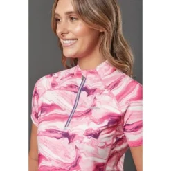 Weatherbeeta T-Shirt Ruby Swirl Marble Roze -Pikeur || Cavallo || Dublin Verkoopwinkel wb 1009343000 pinkswirlmarbleprint wb ruby ss cu1 image null hero.1d30f3