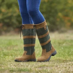 Dublin Laarzen River III Donkerbruin/Groen -Pikeur || Cavallo || Dublin Verkoopwinkel weatherbeeta 1001039000 darkbrowngreen db river boots ls1 image null hero.acf3bb